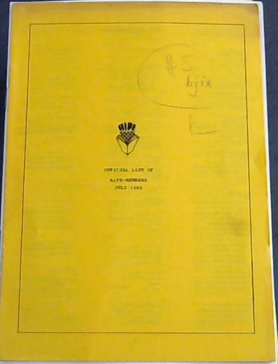 Official List of AIPE-Members July 1982