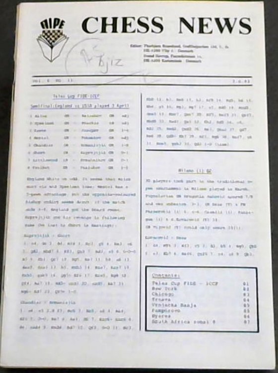 Chess News - Vol. 6 No. 11 - 3. 6. 1982