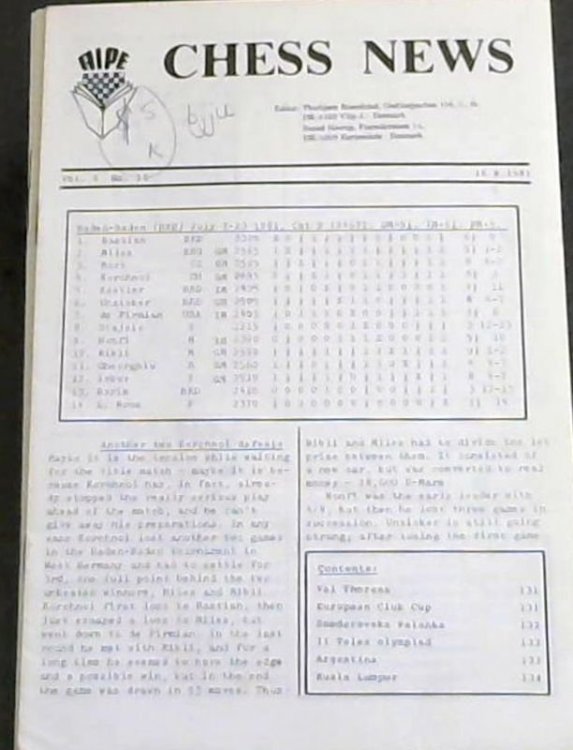 Chess News - Vol. 5 No. 15 16.8.1981