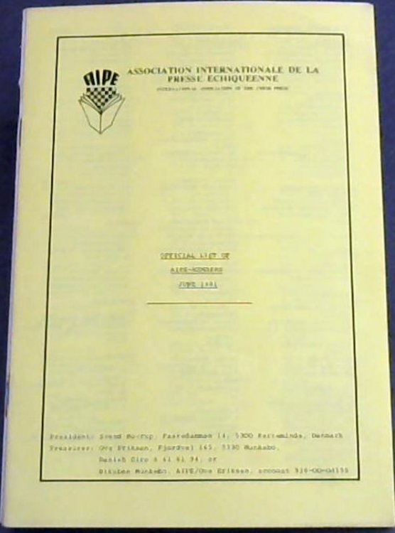 Official List of AIPE-Members June 1981