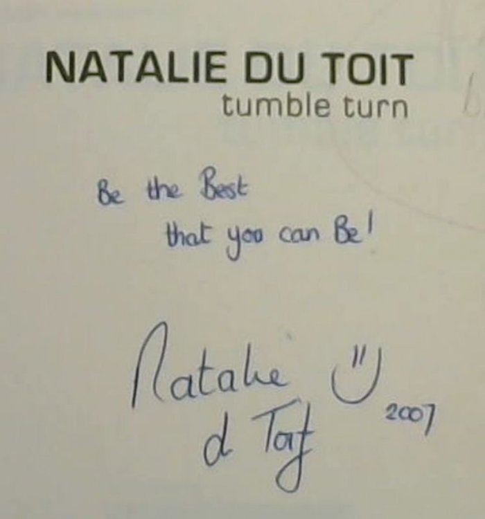 Natalie Du Toit: Tumble Turn