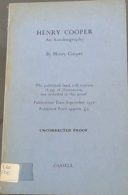 Henry Cooper : An Autobiography