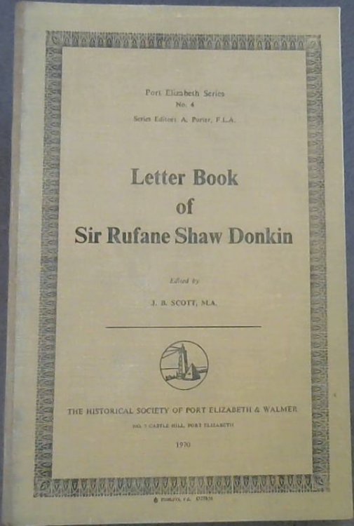 Letter Book of Sir Rufane Shaw DOnkin