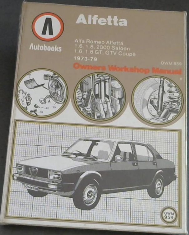 Alfetta : Alfa Romeo Alfetta 1973-79 Autobook: Alfetta 1.6 Saloon 1975-77, Alfetta 1.8 Saloon 1973-77, Alfetta 2000 Saloon 1978-79, Alfetta 1.6 Coup 1976-78, Alfetta 1.8 Coup 1974-76, Alfetta GTV Coup 1976-79