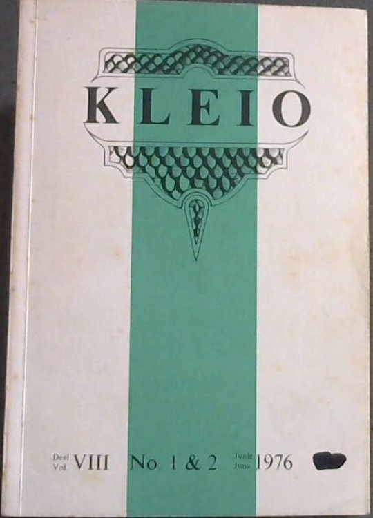 Kleio. Vol 8, No. 1 & 2 June 1976