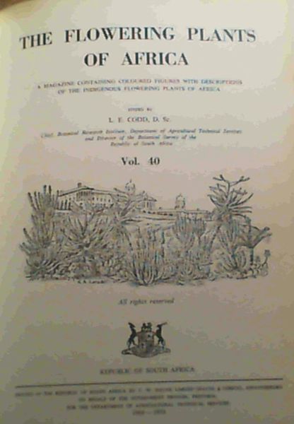The Flowering Plants of Africa Vol 40