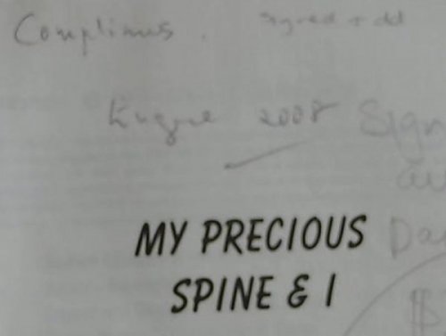 My Precious Spine & I