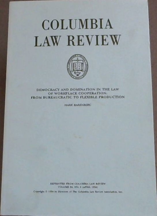 Columbia Law Review. Volume 94. April 1994 No.3
