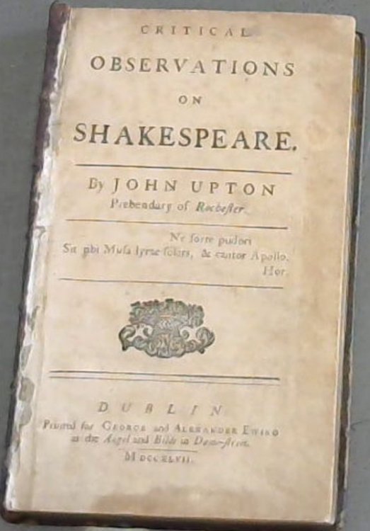Image for Critical Observations on Shakespeare Critical Observations on Shakespeare