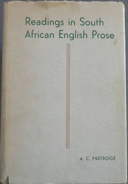Image for Readings in South African English Prose Readings in South African English Prose