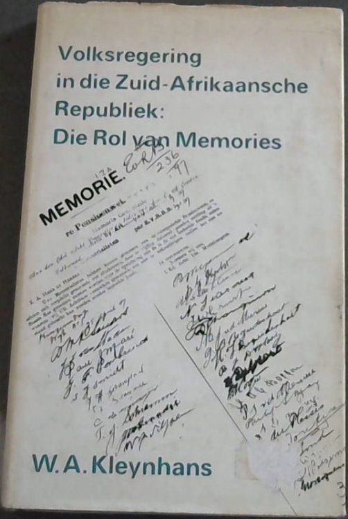 Volksregering in die Zuid-Afrikaansche Republiek: Die Rol van Memories