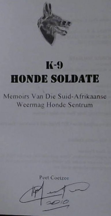 K-9 Honde Soldate : Memoirs van die Saw Honde Sentrum
