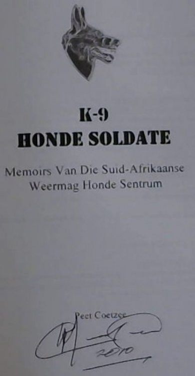 K-9 Honde Soldate : Memoirs van die Saw Honde Sentrum