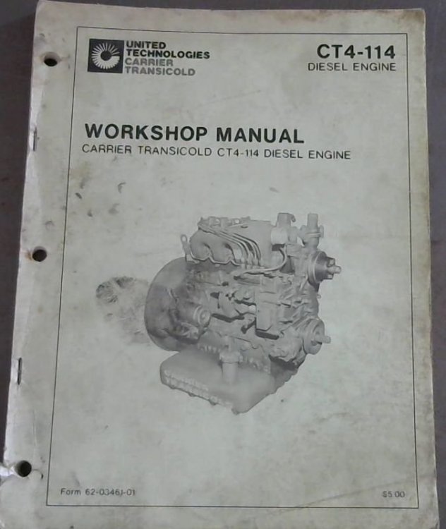 Workshop Manual Carrier Transicold CT4-114 Diesel Engine