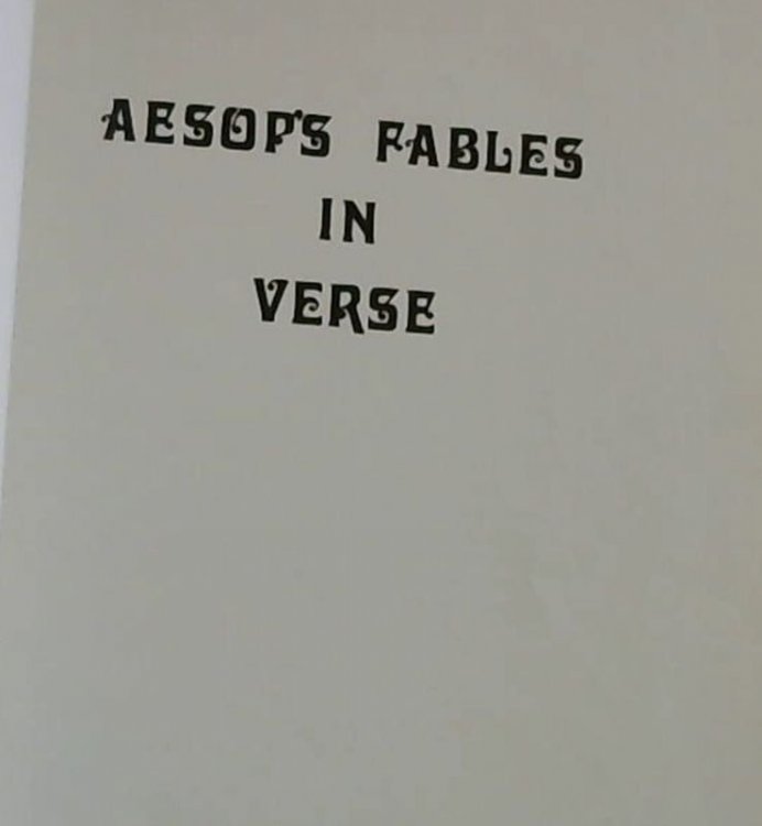 Image for Aesop's Fables in Verse Aesop's Fables in Verse
