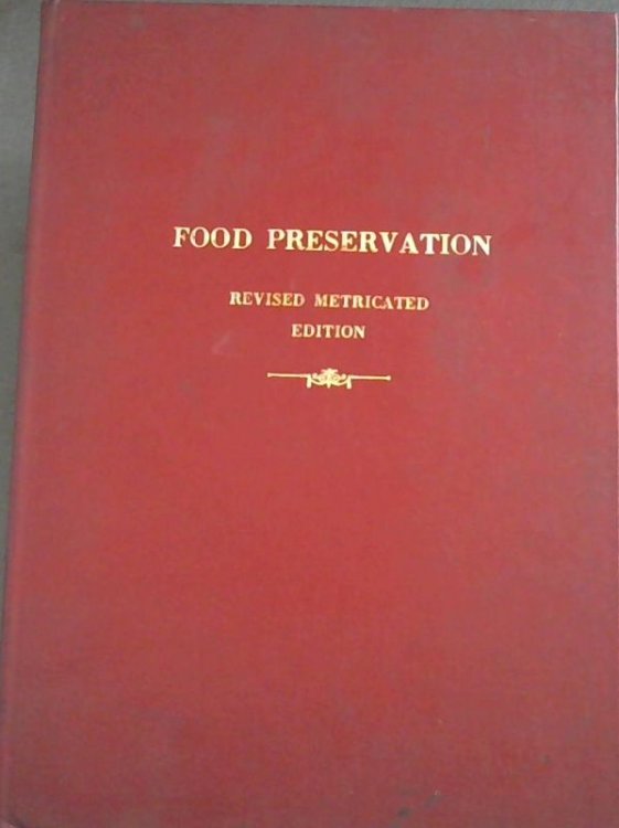 Food preservation (Revised Metricated Edition)