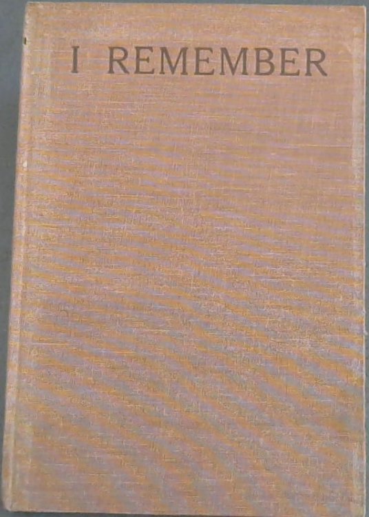 Image for I Remember I Remember