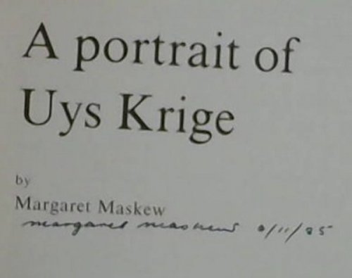 A Portrait of Uys Krige