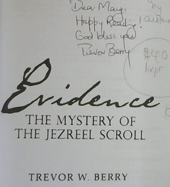Evidence The Mystery of the Jezreel Scroll