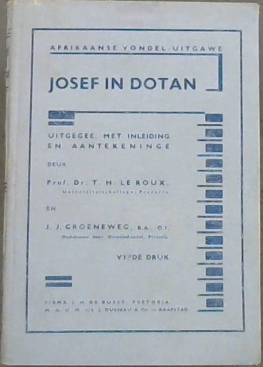 Image for Josef in Dotan (Afrikaanse Vondel-Uitgawe) Josef in Dotan (Afrikaanse Vondel-Uitgawe)