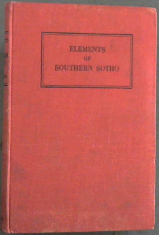 Image for Elements Of Southern Sotho Elements Of Southern Sotho