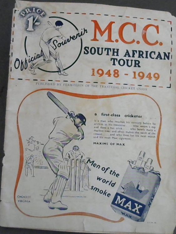 MCC South African Tour 1948-1949 Official Souvenir