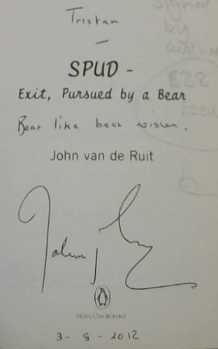 SPUD - EXIT, PURSUED BY A BEAR