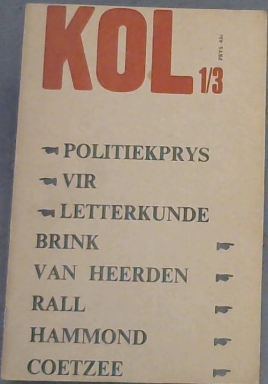 Kol Jaargang 1 Nommer 3 Oktober-November 1968