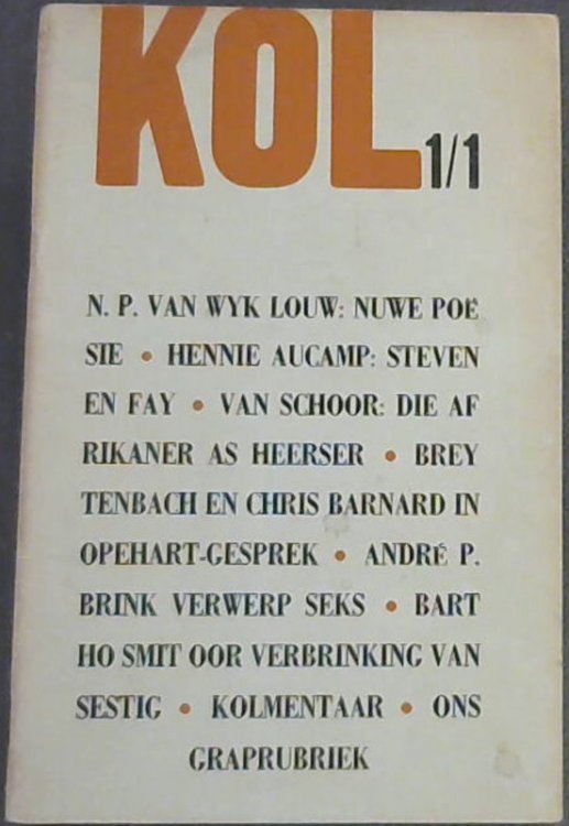 Kol Jaargang 1 Nommer 1 Augustus 1968