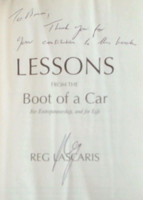 Lessons from the Boot of a Car: For Entrepreneurship, and for Life [signed]
