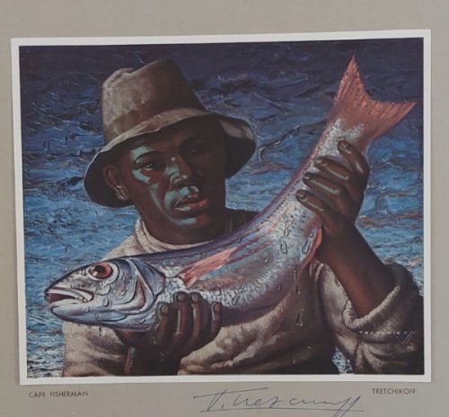 Vladimir Tretchikoff: Cape Fisherman, Signed Original Colour Print