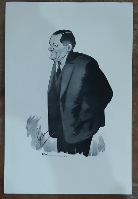 Jan C.G Kemp Caricature Print(Signed in ink By Jan)