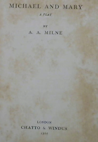 Image for Michael and Mary: A Play Michael and Mary: A Play