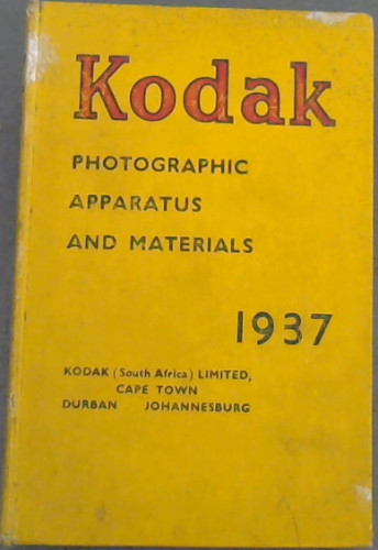 Kodak: Photographic Apparatus and Materials 1937