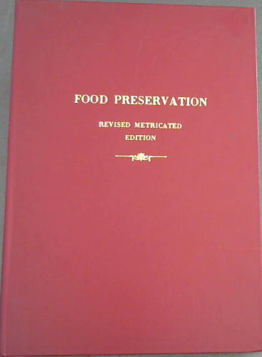 Food preservation (Revised Metricated Edition)