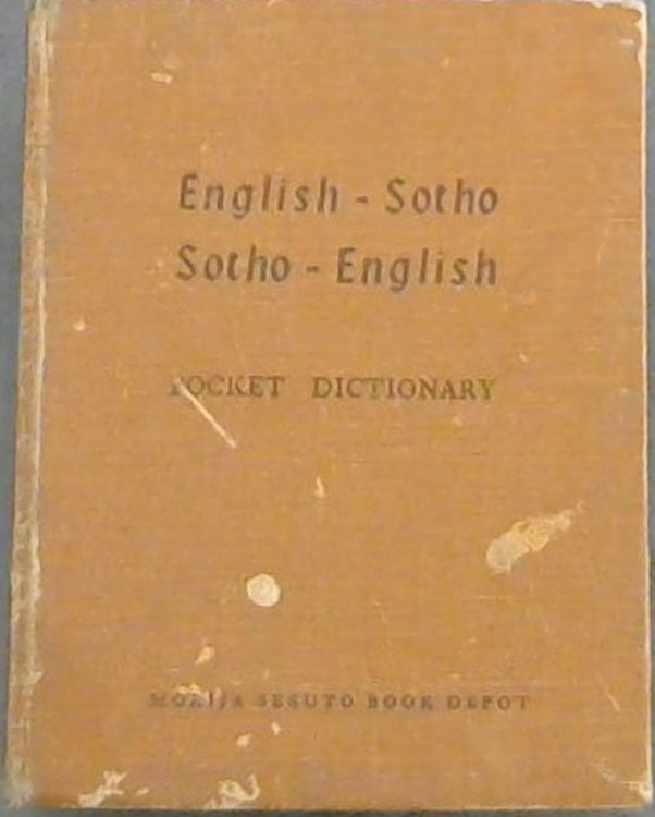 English- Sotho, Sotho- English pocket dictionary