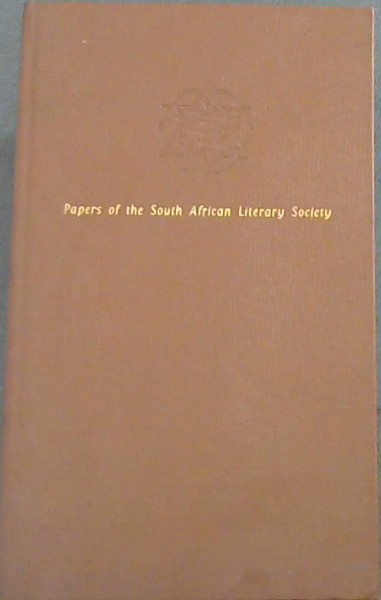 Papers of the South African Literary Society