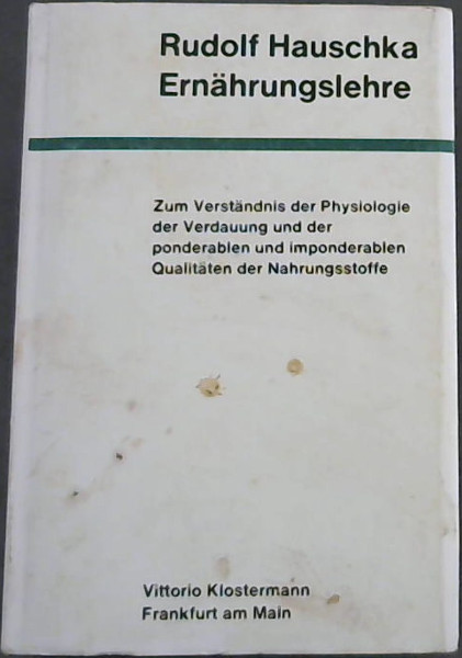 Image for Ernahrungslehre Ernahrungslehre