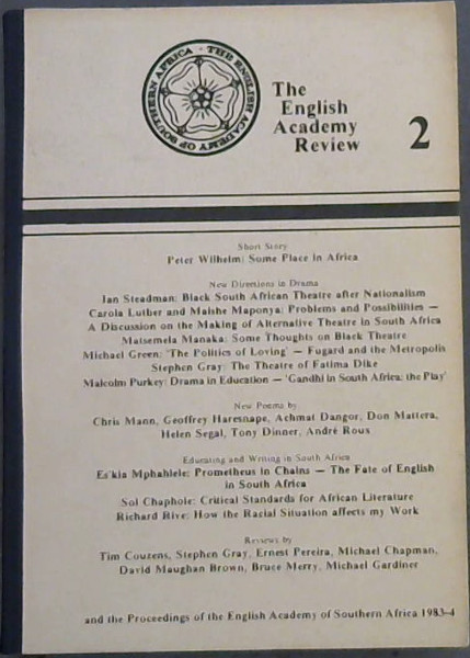 Image for The English Academy Review - Volume 2 - 1984 The English Academy Review - Volume 2 - 1984