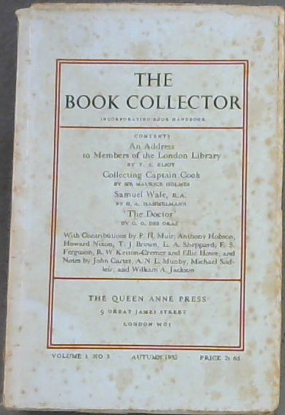 Image for The Book Collector incorporating Book Handbook - Vol 1 No 3 - Autumn 1952 The Book Collector incorporating Book Handbook - Vol 1 No 3 - Autumn 1952
