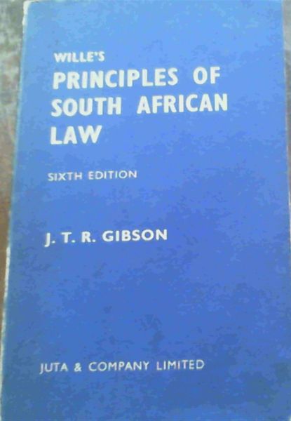 Wille's Principles of South African Law