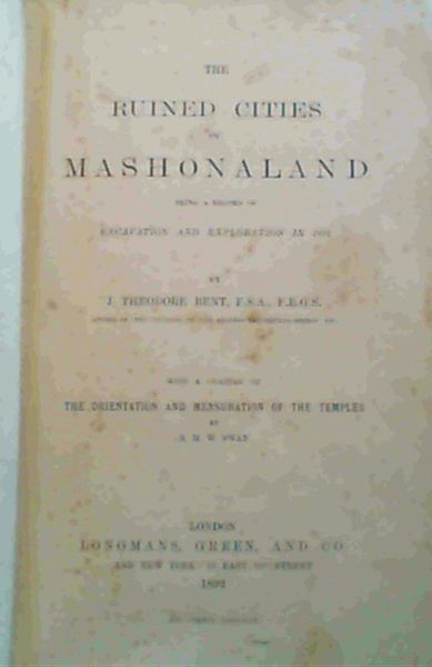 The Ruined Cities of Mashonaland