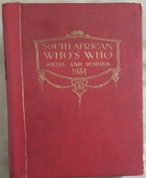 South African Who's Who (Social and Business) 1934