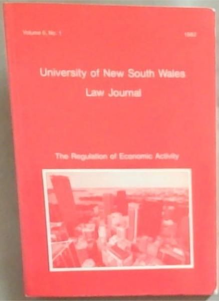 The University of New South Wales Law Journal Volume 5 1982 Number 1