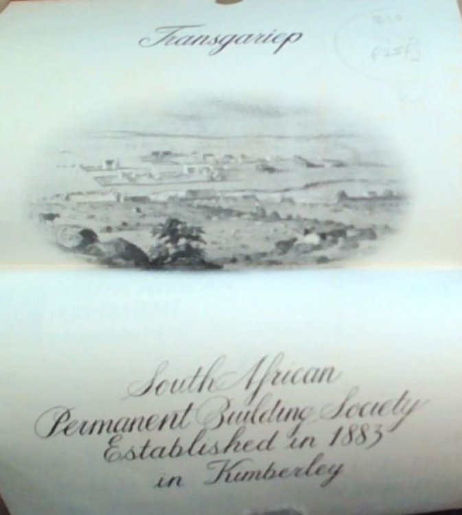 Transgariep. 1975 Calendar : South African Permanent Building Society established in 1883 in Kimberley.