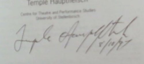 Theatre and Society in South Africa: Some reflections in a fractured mirror (SIGNED)