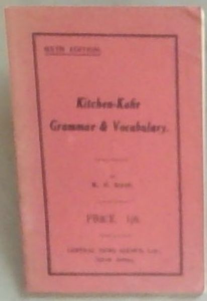 Kitchen-Kafir Grammar and Vocabulary