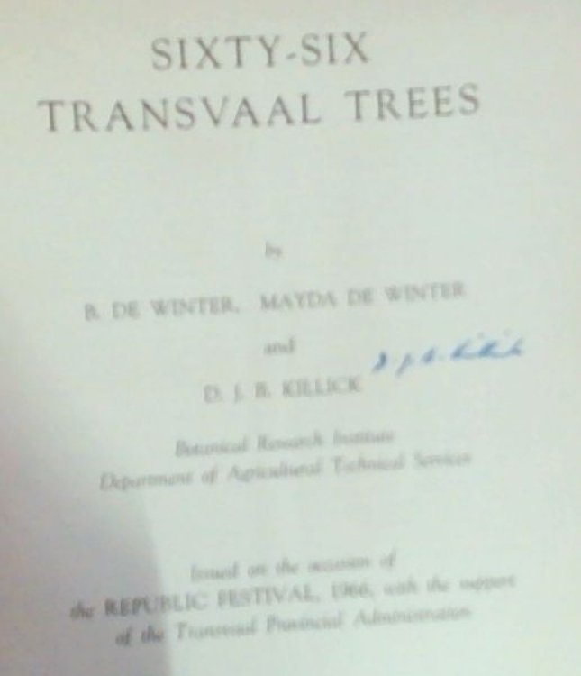 Sixty -Six Transvaal Trees [Signed]