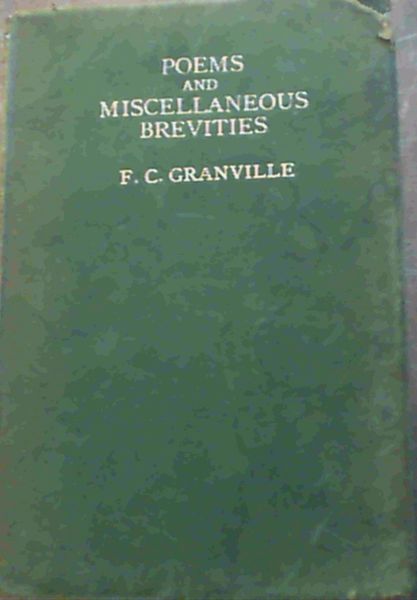 Poems and Miscellaneous Brevities