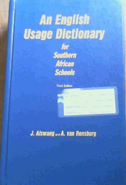An English Usage Dictionary for Southern African Schools
